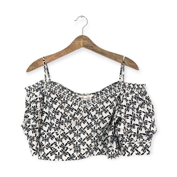 NWT Diane von Furstenberg DVF Margaret Cold Shoulder Crop Top Size 10 - Picture 1 of 10